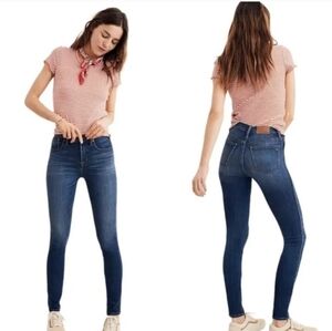 Madewell 10" High Rise Skinny Jeans Med Blue Wash Ankle Size 26